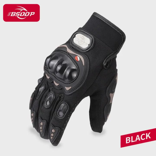 Luvas Pro Biker Antiderrapante para Moto, Proteção para Dorso, Ventilada, Tamanho Único, Preta